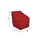 Eevelle MERIDIAN Series, Sectional Armless Chair Cover - Red, 34L x 28W x 30H MDSACS-RED - alternate 1